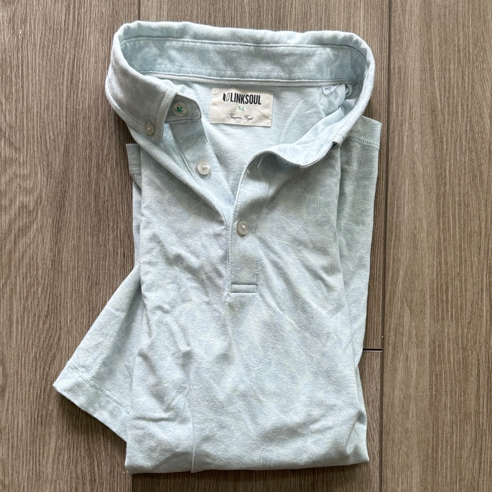 Linksoul Sky Blue Polo Shirt for Men